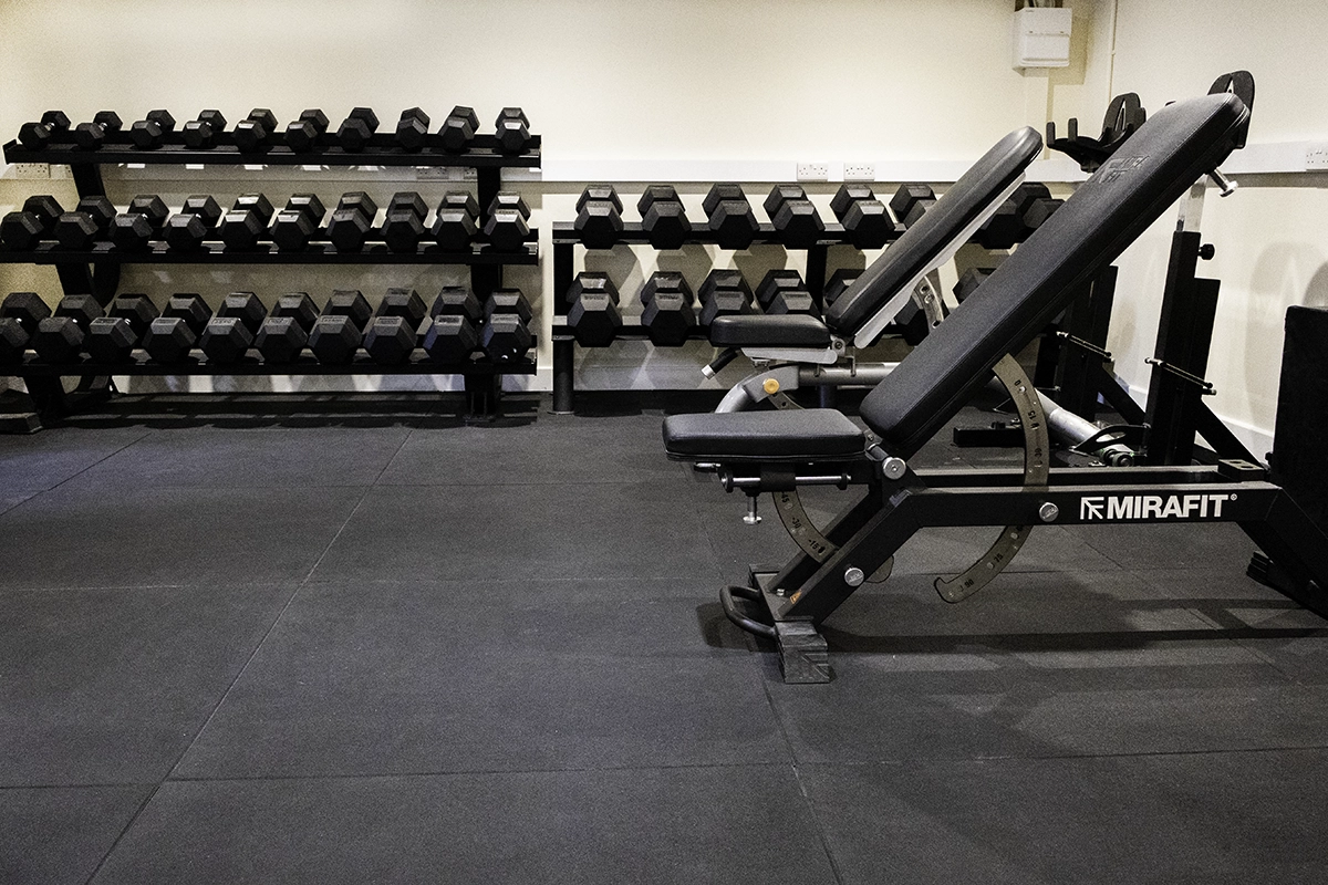 Dedicated dumbbell room at Iron Raven gym, Tonbridge
