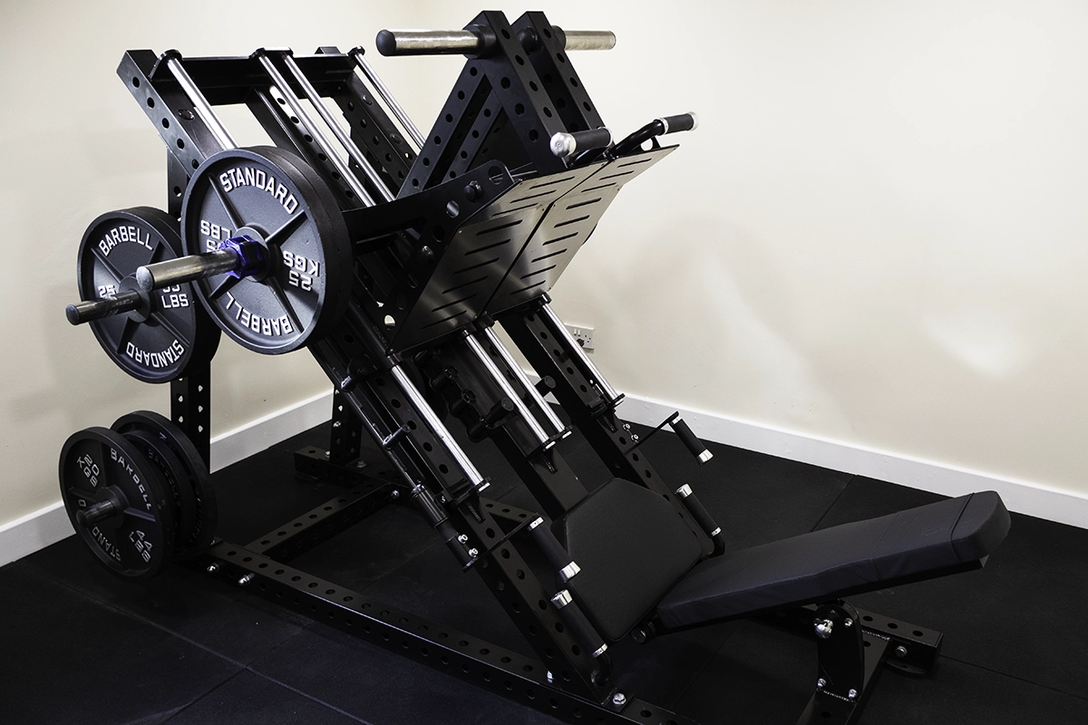 Leg press in the leg room at Iron Raven gym, Tonbridge