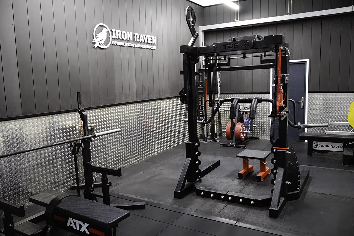 Monolift on the barbell floor at Iron Raven gym, Tonbridge